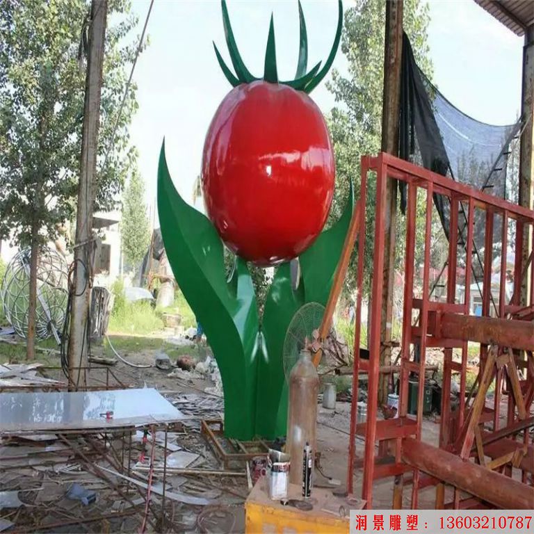 西红柿景观雕塑 西红柿种植基地主题雕塑